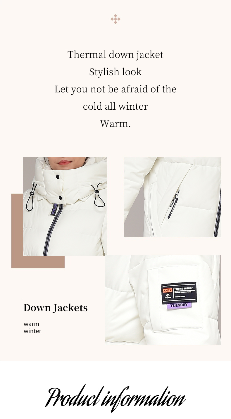 FODARLLOY F23120 Ladies Warm Hooded Cotton-padded Clothes Women Slim Long Winter Jackets Women Coats