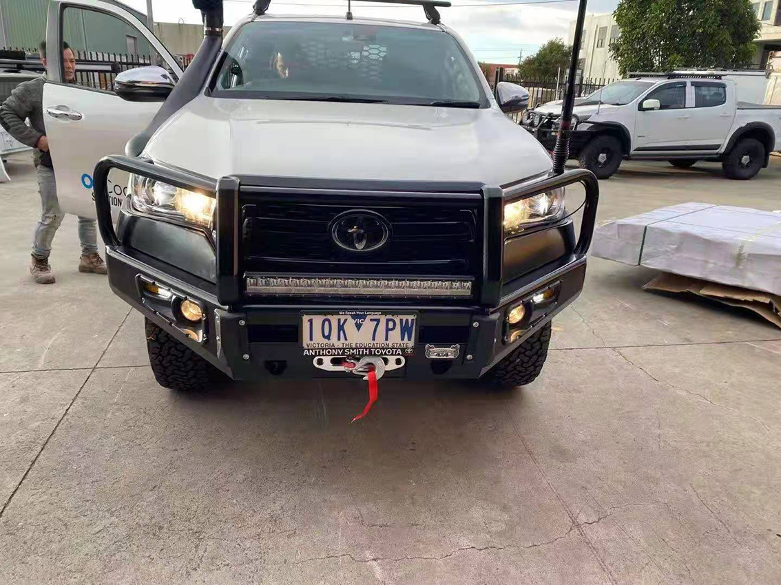 Powder Coating Toyota Hilux Bumper Plates Front Bull Bar with 3.0-5.0mm Thickness