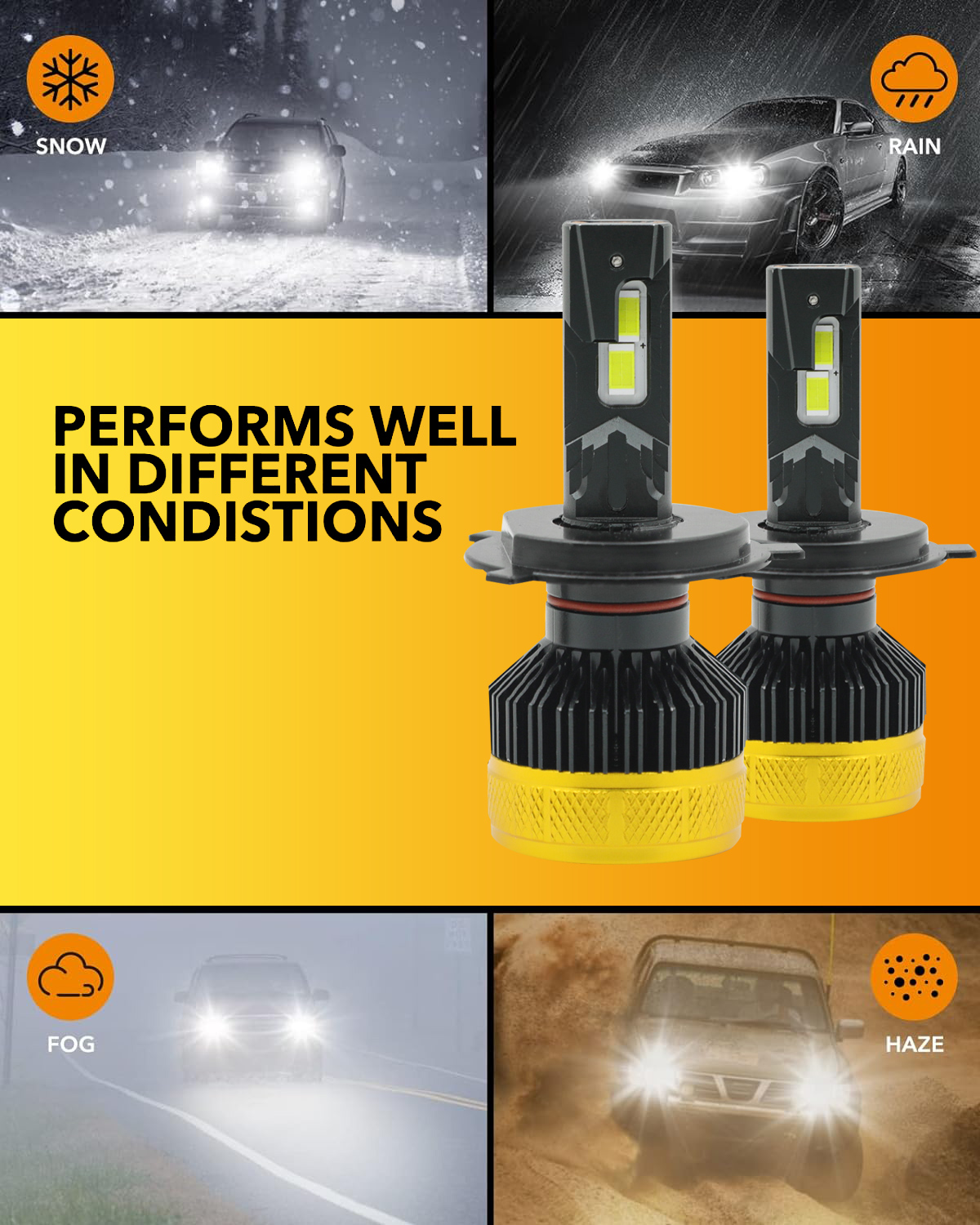 120W H4 H11 9006 Universal Car 9005 Headlight Bulb Accessories