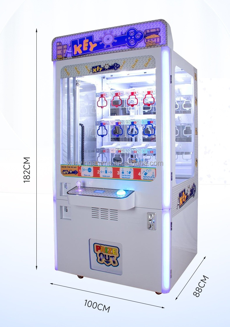 Professional 9 Holes Key Master Coin Operated Golden Key Vending Machine Age 8 Years