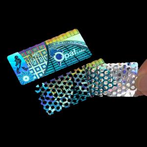 Quality Custom Plastic Anti Counterfeit Label Tamper Evident Security Holographic Stickers for sale