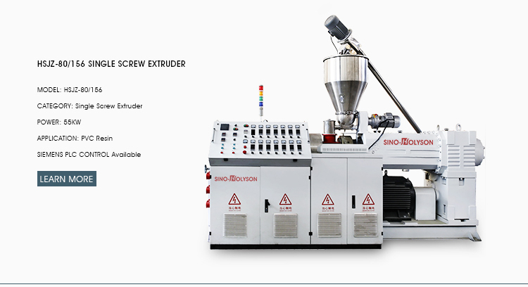 Central Height Adjustable PVC Plastic Extruder At 75 Rpm