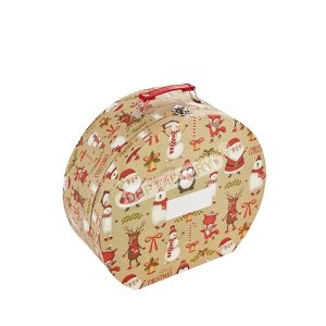 Quality Lightweight Round Small Cardboard Suitcase Boxes For Christmas for sale