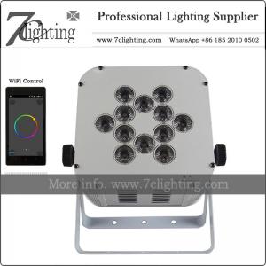 Quality 12X18W RGBWA-UV Battery LED PAR Light Wireless DMX WiFi Control LED Uplighting Charging Case Packing for sale
