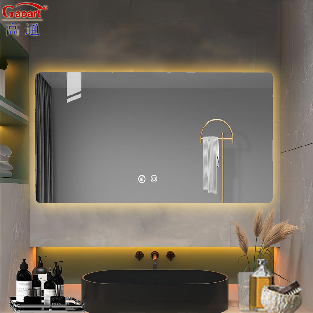 Big Bathroom Modern Hello Kitty Fogless Shower Smart Sticker Wall with LED Light Mirror