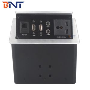 Quality Conference Desktop Power Sockets , Pneumatic Table Pop Up Socket Box for sale