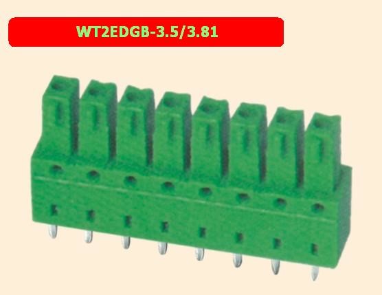 Spring Type Pluggable Terminal Block 3.5 / 3.81 Mm Pitch Connector