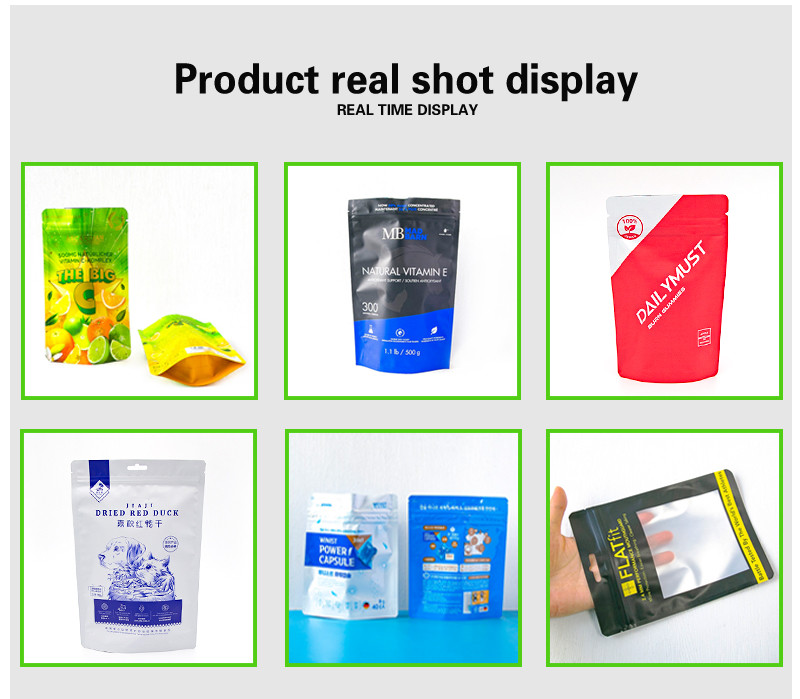 Plastic Zip Lock Pouch Bags Waterproof Zipper Stand Up Food Snack Resealable