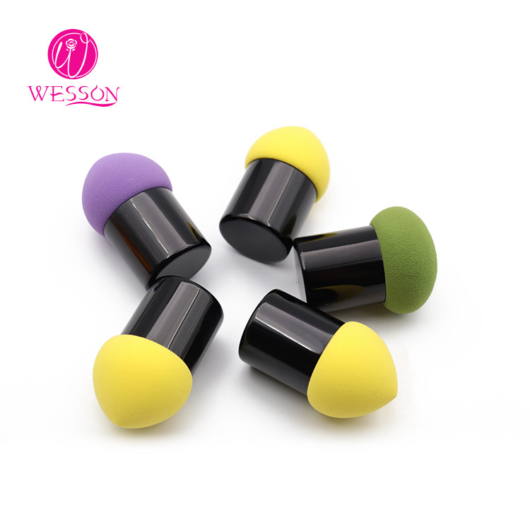 Four Color Short Handle Egg Makeup Beauty Sponge Puff