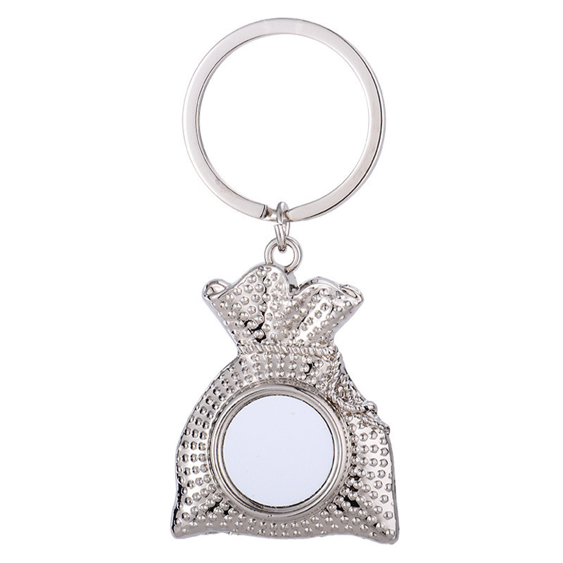 Sublimation Christmas Gift Bag Key Chain Pendant Sublimation Keyring