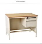 Knock Down Structure Office Table Desk With 25mm Wooden Desktop