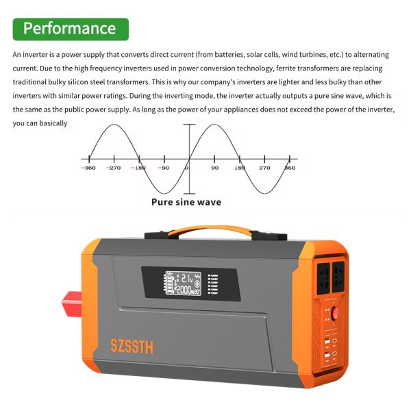 High Frequency Car Inverter Charger 12V 24V Dual Usb Pure Sine Wave 1000W Portable Power Inverter for DC/AC Inverters