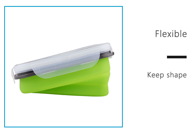 Retractable Food Container Silicone Household Products 600mL 700mL