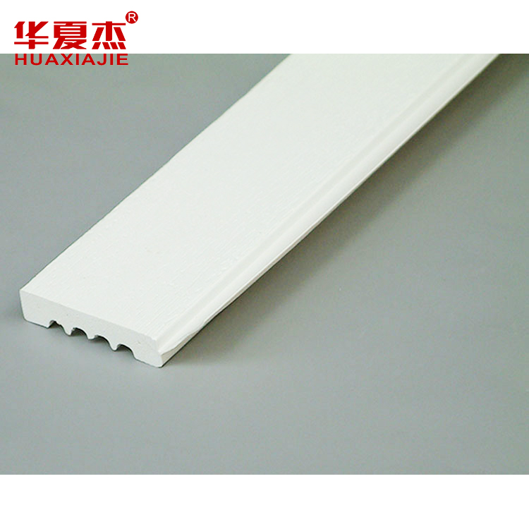 Plain white sound absorption heat resistant interior decoration home  plastic pvc window ceiling exterior moulding