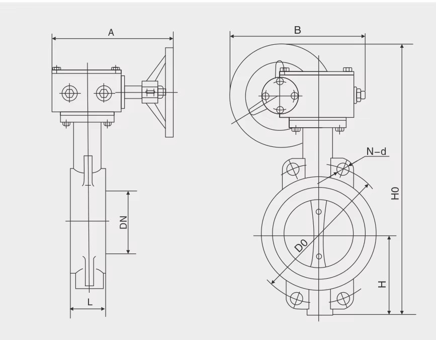 D371X-16Q Turbine Butterfly Valve Ductile Iron Worm Gear Wafer Soft Seal Butterfly Valve