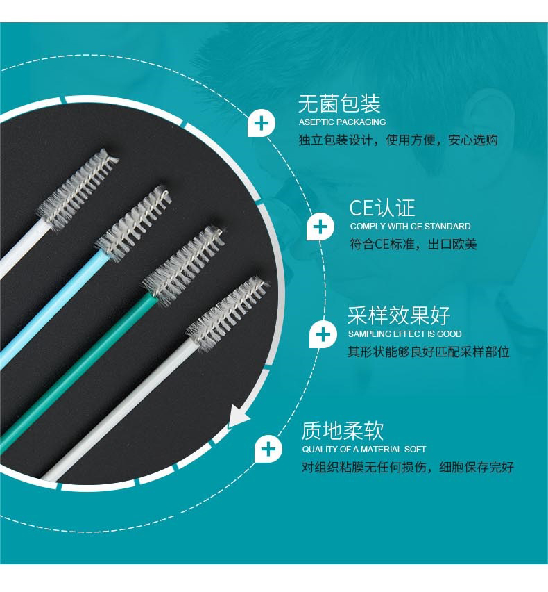 CE0197 Cytology Testing Vaginal Sampling Brush 212mm