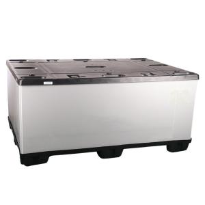 Quality Gray Plastic Collapsible Box Reusable Pallet Sleeve Box Durable for sale