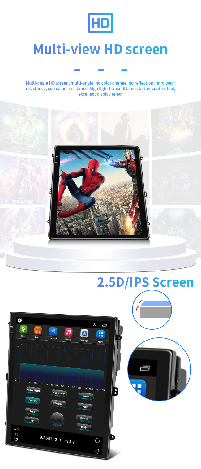 9.7 Inch Car Android GPS Navigation Universal Vertical