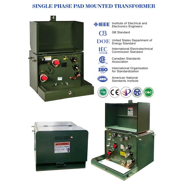 15kva 25kva 50kva Single Phase Pad Mounted Transformer Weather Resistant Customized