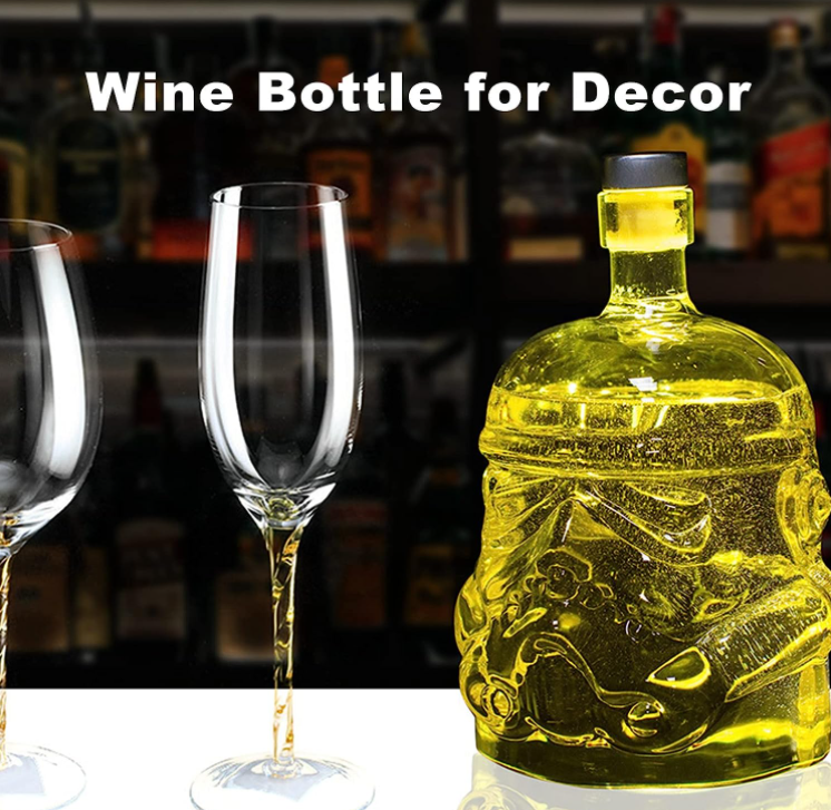 Rubber Stopper Whisky Decanter 750ml Glass Bottle Custom Size