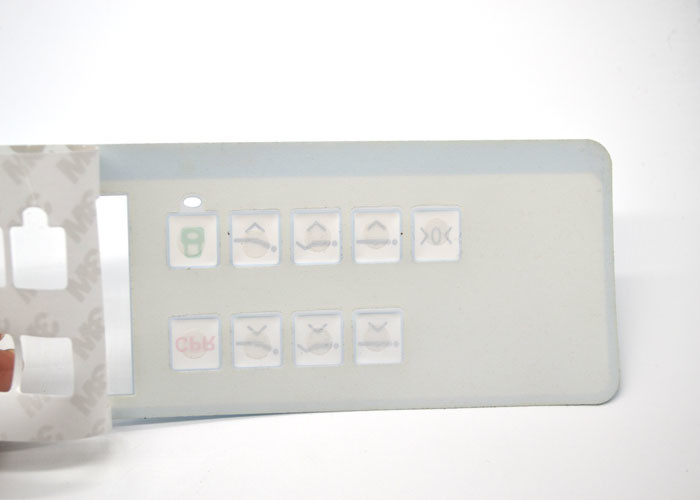 Embossed Flat Keys Membrane Switch Panel , Membrane Switch Keypad