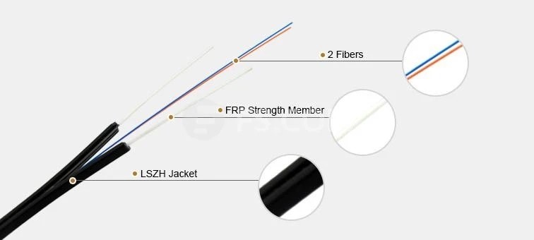 Butterfly Shaped FTTH Indoor Fiber Cable