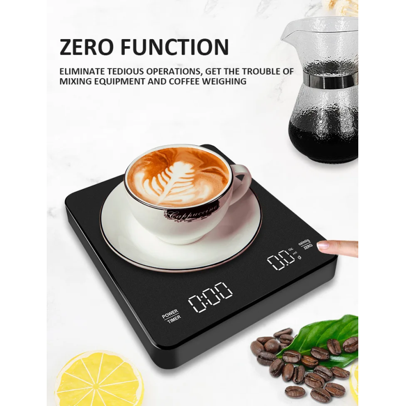 Kitchen Electronic Scale Battery Powered Digital Display for Accurate Food Weighing and Time Tracking
