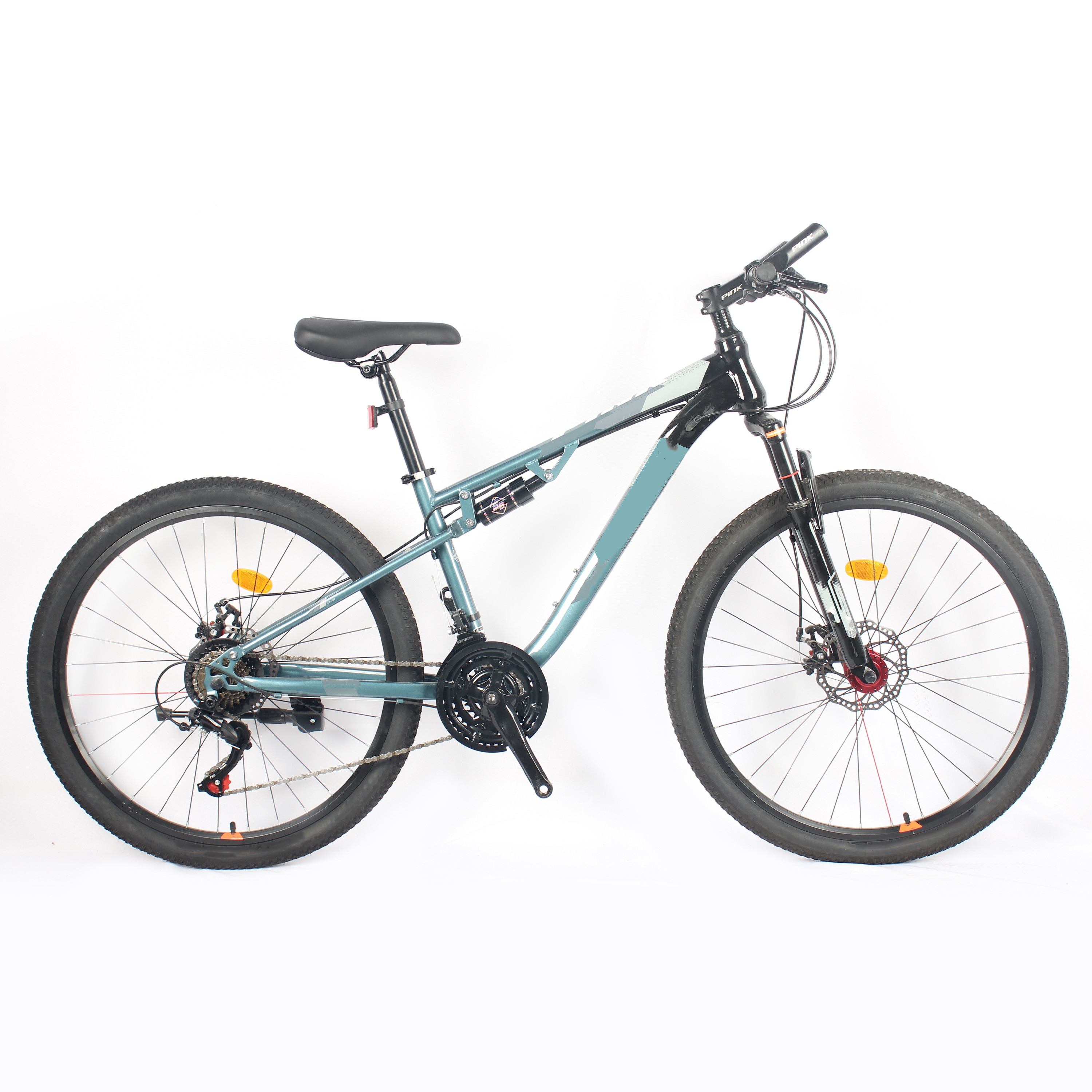 24 Speed Mountain Bike With Shimano Tourney Rear Derailleur And Suntour XCT Fork