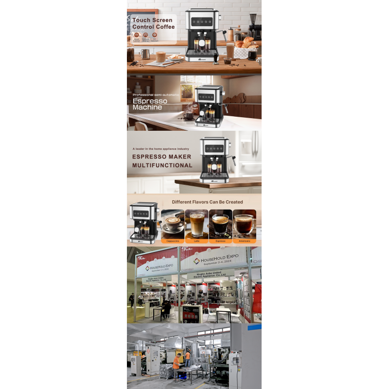 Automatic Cappuccino Machine Touch Screen Control Espresso Coffee Maker