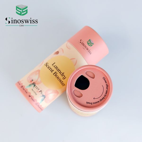 Laundry Beads Packaging Cylindrical Paper Tubes Custom Printing 100% Biodegradable