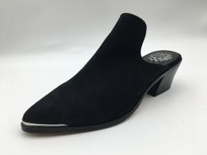 Quality Custom Womens Flat Leather Shoes Tan / Grey / Black Low Heel Closed Toe Shoes for sale