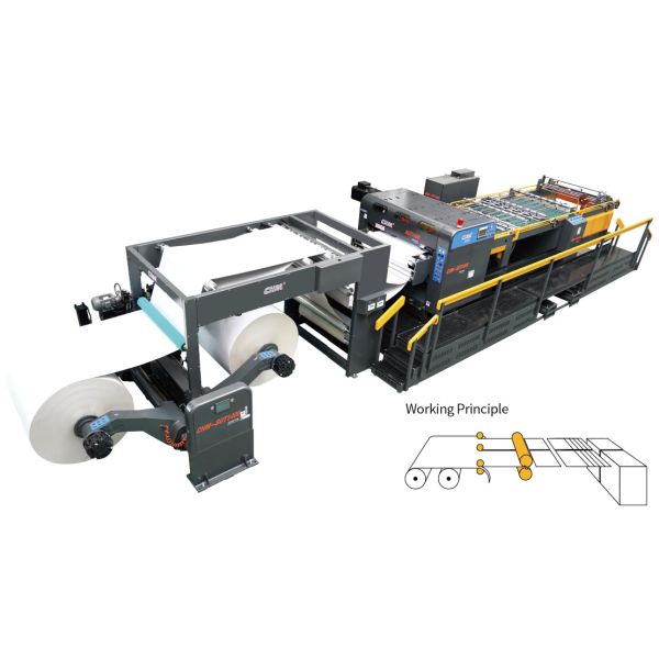 Double Rotary Paper Sheeting Machine 300sheets/Min High Precision Synchronize-fly Sheeter 200GSM - 1000GSM