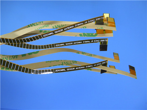 Single Sided Antenna Flexible PCB on Polyimide With Immersion Gold and 3M Tape and PI Stiffener Supplied Mass Production