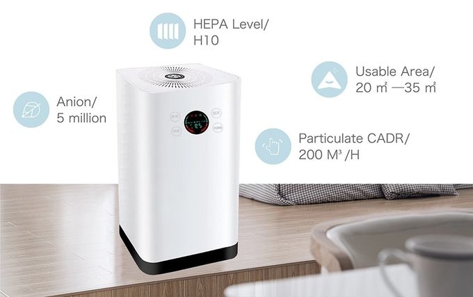 Copper Motor 35m2 Home HEPA Purifier PP Pre Filter 55W