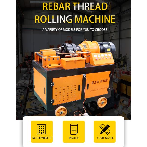 HGS40 330mm Hydraulic Automatic Rebar Cold Thread Rolling Machine for Railroad Spike