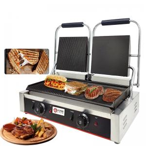 China Electric Grill Stainless Steel Toaster Contact Grill Panini Press Grill Commercial on sale