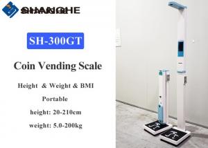 Quality Coin HD LCD Screen Digital Height Weight Scale With Hot Printer for sale