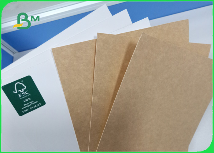 Width 748mm * 528mm High stiffness 250gsm White top liner paper for packing