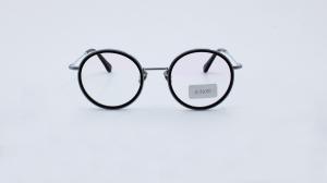 Quality New designer idea double full rim eyeglasses titanium two tone colors fashion retro round glasses for Women Men reading for sale