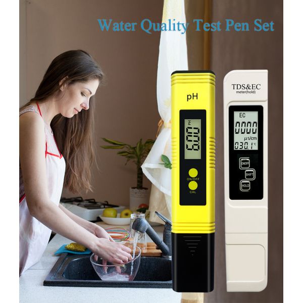 PH TDS EC Temperature Meter Combo Measuring Range 0-14ph 0-9990ppm 0-9990us/cm 3V Pen Type