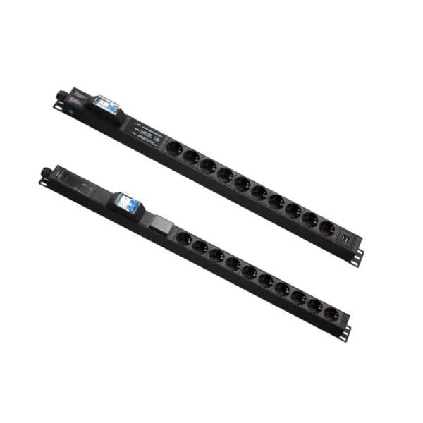 Single Phase Three Phase Vertical PDU 32A Customized Length 25 Ports IEC C13 C19 Sockets Ethernet PDU