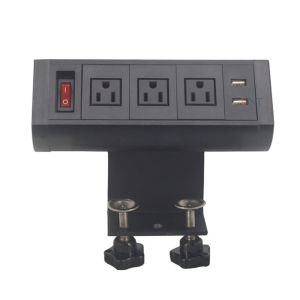 Intelligent office desktop clamp socket with custom made clamp