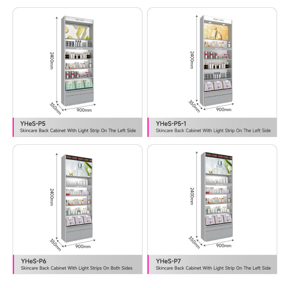 Wash And Protect Cabinet Multi-functional Beauty Store Display Rack for Skincare Store Design and Retail Store Decoration