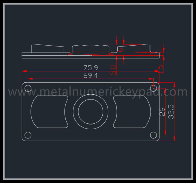 Silicon Rubber IP67 Trackball Pointing Device CE FCC RoHS Approved