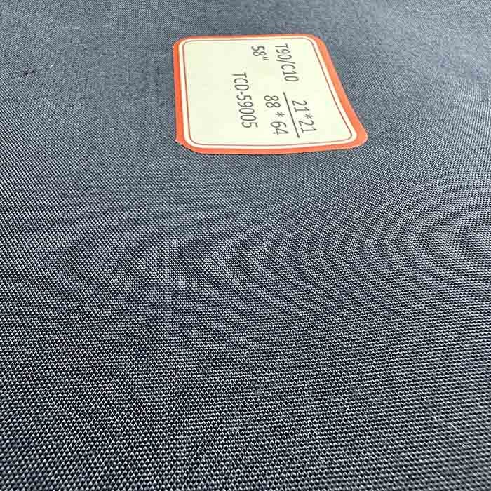 21S Polyester Cotton Plain Weave T90/C10 88*64 Dyed Garment Fabric