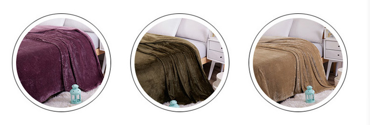 Eco Friendly Flannel Bed Blanket , Lightweight Flannel Sheet Blanket For Fall Winter