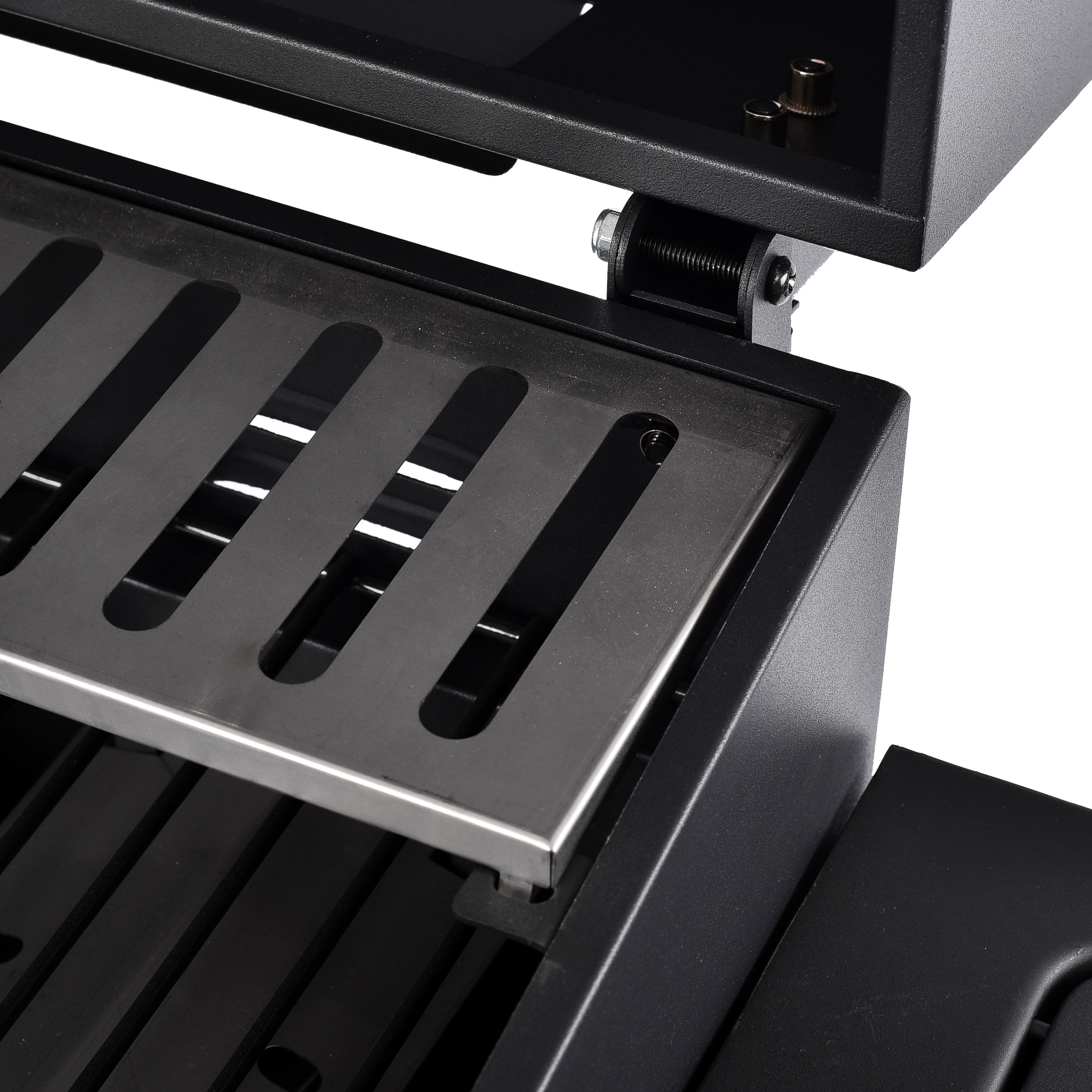 Trolley and Side Burner Included Black 6 Burner 70000Btu Outdoor Gas Smoker BBQ Grill