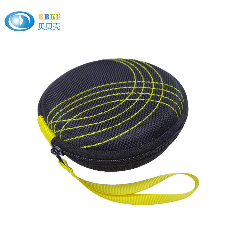 Black EVA Headphone Case Internal Accessory Pocket For USB Cable , Easy Carrying