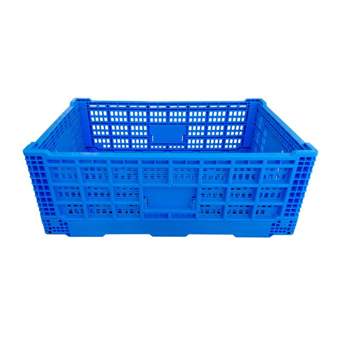 Small collapsible plastic crates for fruits and vegetables