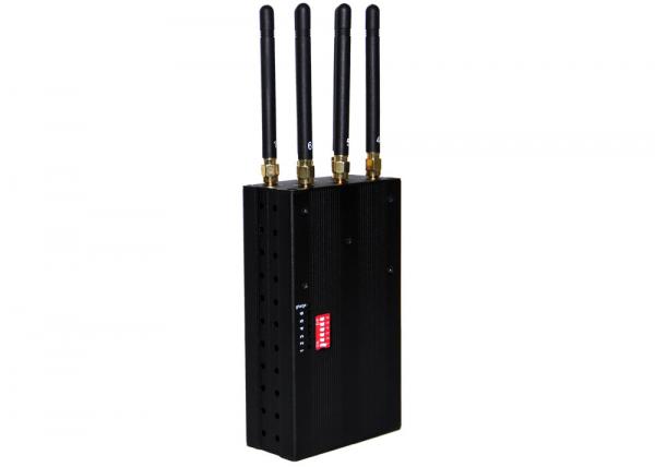 Buy 10 Meters Range Portable Cell Phone Jammer 30dbm With DCS / PHS , 6 Antenna at wholesale prices